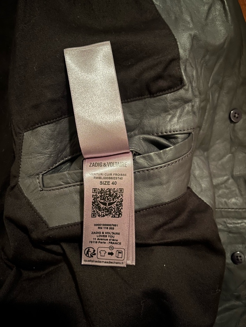 Zadig & Voltaire Venturi leather jacket NWT - Picture 5 of 7